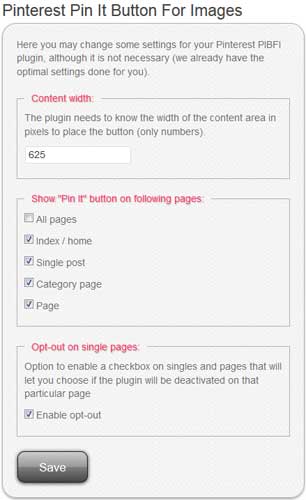 Wordpress Pinterest Hover Button