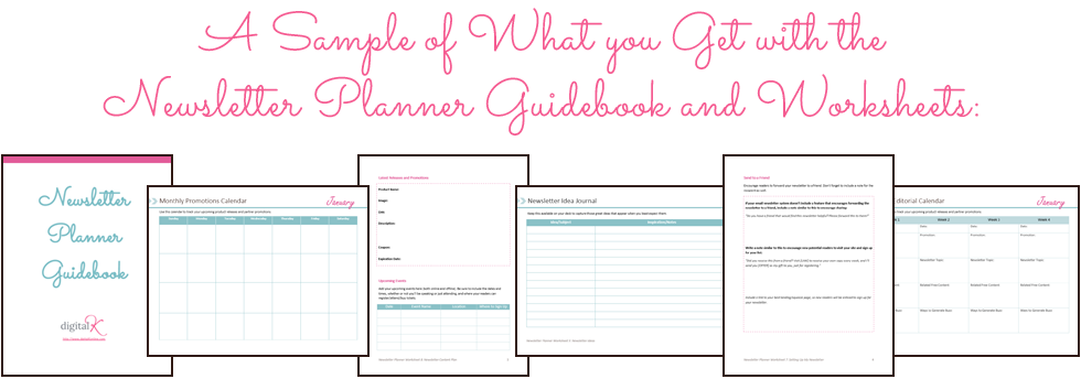 Weekly Newsletter Planner Samples