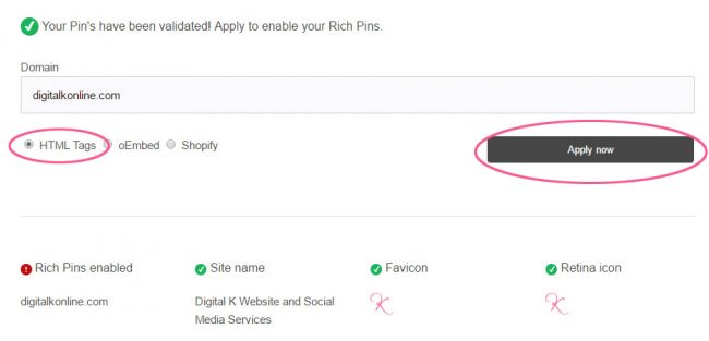 Apply for Pinterest Rich Pins on your Blogger blog
