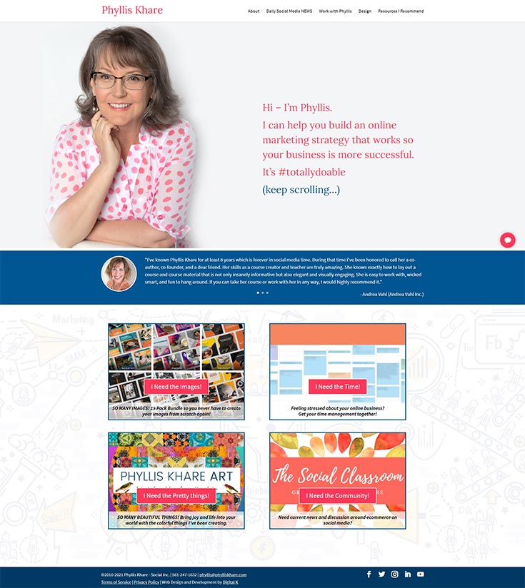 Phyllis Khare Website