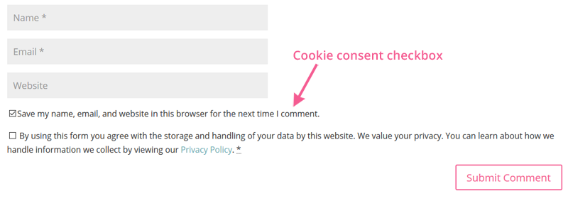 Cookies Consent Checkbox on WordPress Blog Comments Form