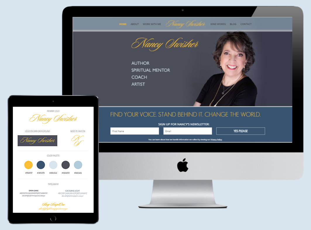Author and Coach Web Design and Branding Project