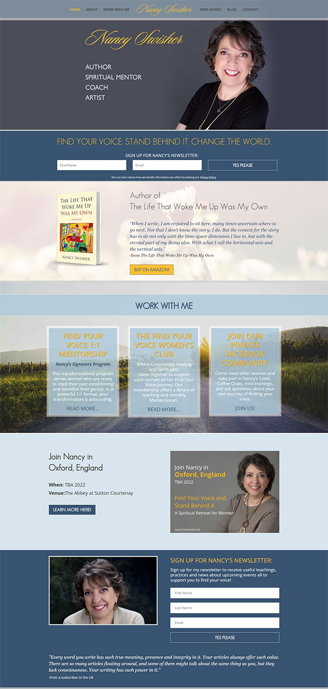 Author and Coach Web Design